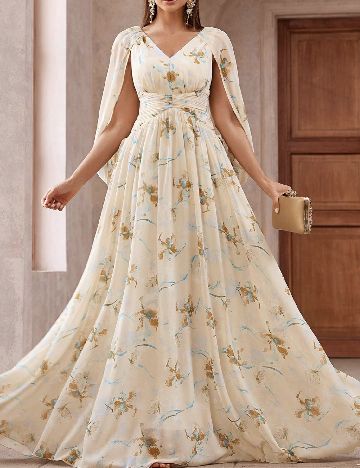 Rochie lunga Miss Tian Co, bej