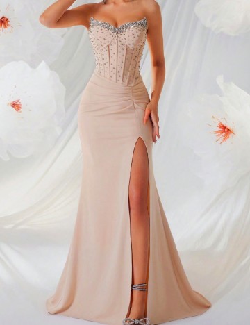 Rochie lunga ADYCE, crem