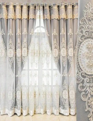 Draperie SHEIN, gri