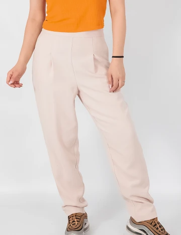 Pantaloni Only, roz pudra