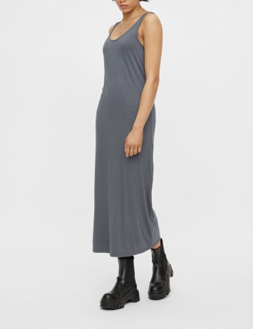 
						Rochie Pieces, gri petrol