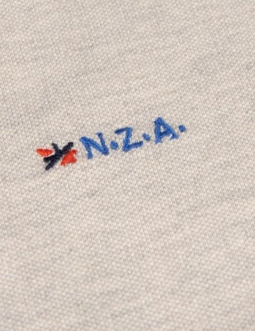 Tricou Polo N.Z.A NEW ZEALAND AUCKLAND, ecru