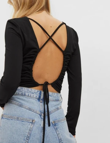 Top Vero Moda, negru Negru