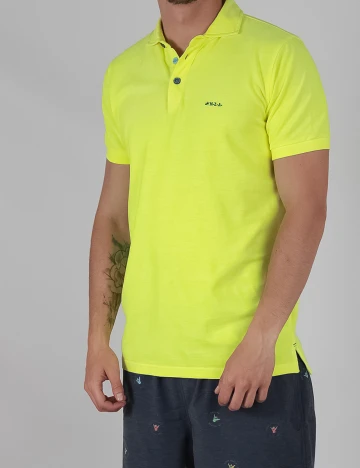 Tricou Polo N.Z.A NEW ZEALAND AUCKLAND, galben neon