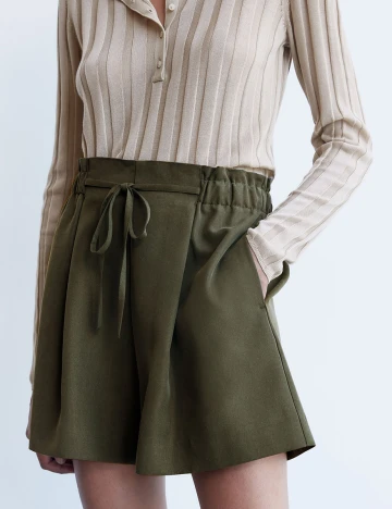 Fusta Pantalon Zara, gri inchis