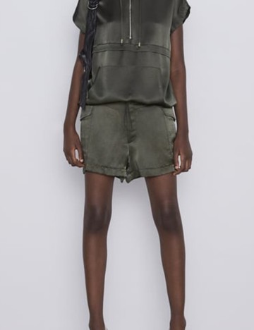 Pantaloni scurti Zara, verde