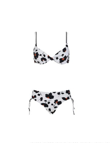 Costum de Baie EVA, alb-negru