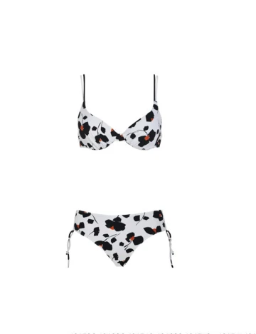 Costum de Baie EVA, alb-negru