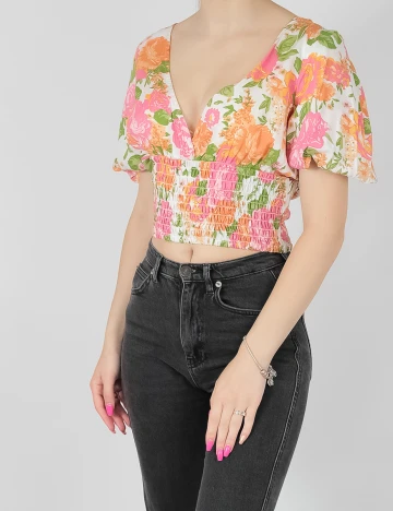 Top Only, floral Floral print