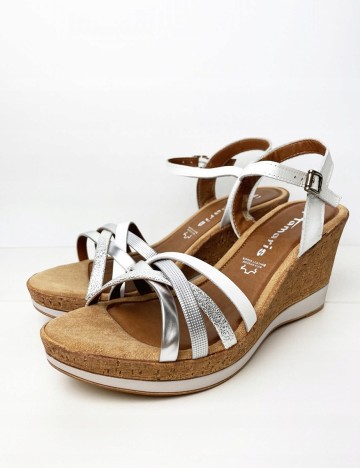 Sandale cu platforma  Tamaris, alb, 37