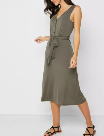 Rochie medie Mango, kaki Verde