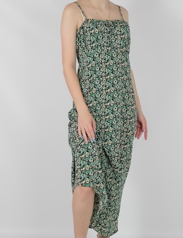 Rochie Lunga Only, verde floral