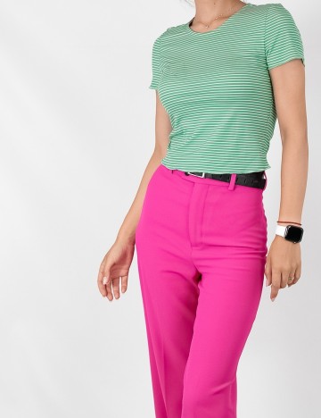 Top Vero Moda, verde/Alb