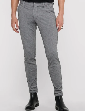 Pantaloni Only, gri deschis Gri