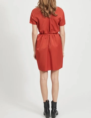 Rochie scurta Object, caramiziu