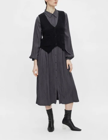 Rochie medie Object, gri