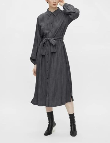 Rochie medie Object, gri