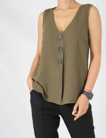 Bluza Pieces, kaki