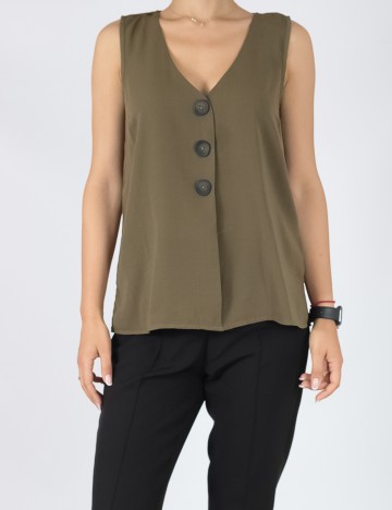Bluza Pieces, kaki