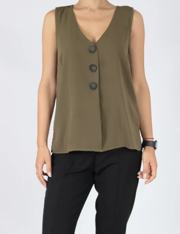 Bluza Pieces, kaki