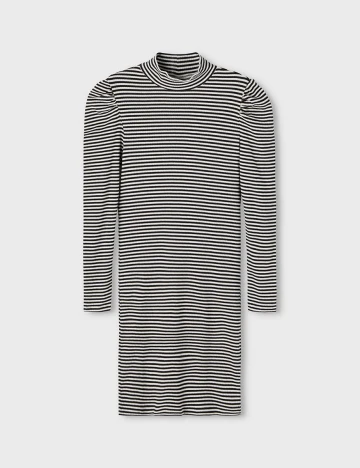 Rochie medie LMTD, alb/negru