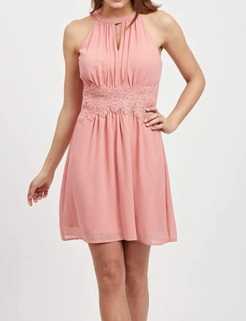 Rochie scurta Vila, roz Roz