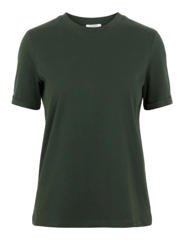 Tricou Pieces, verde inchis Verde