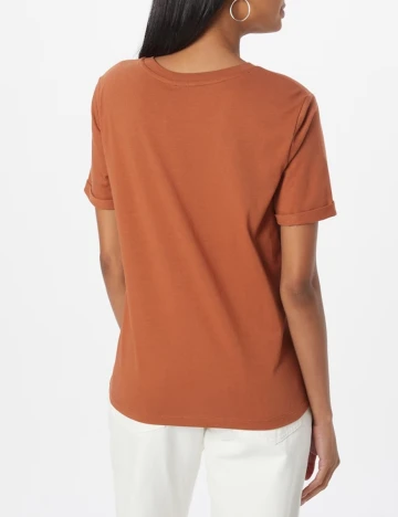 Tricou Pieces, maro