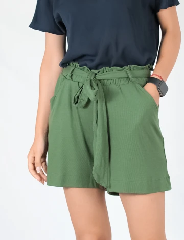 Pantaloni scurti Object, verde Verde