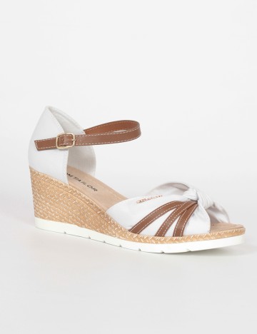 Sandale cu platforma Tom Tailor, alb, 41