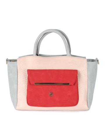 Geanta Pieces, mix culori