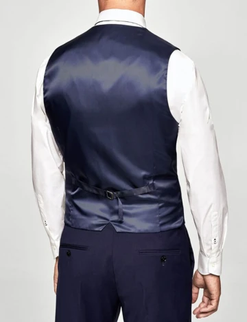 Vesta de costum slim fit, bleumarin