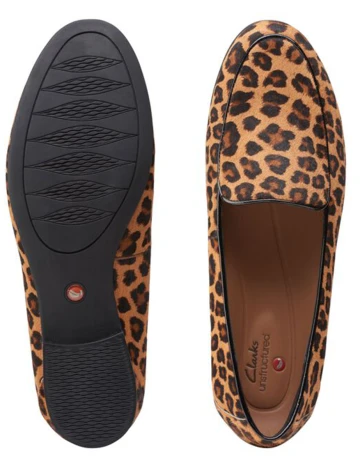 Mocasini Clarks, animal print
