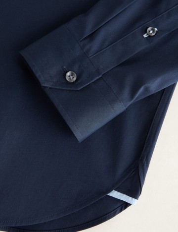 Camasa Tailored super slim fit din bumbac, bleumarin