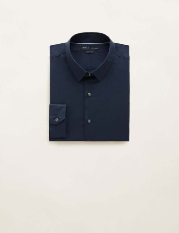 Camasa Tailored super slim fit din bumbac, bleumarin