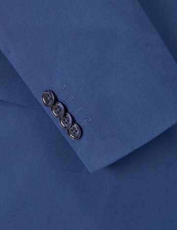 Sacou de costum slim fit cu structura, albastru-cerneala