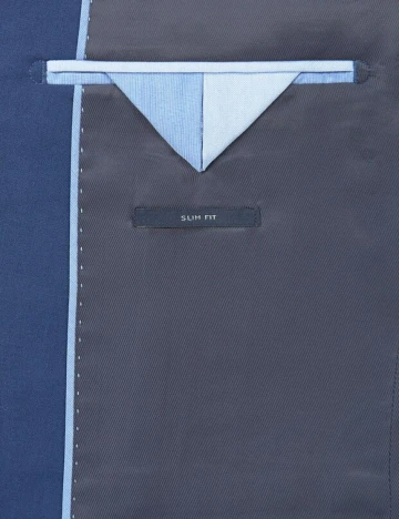 Sacou de costum slim fit cu structura, albastru-cerneala Albastru