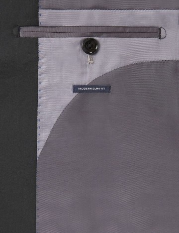 Sacou de costum super-slim fit structurat, negru