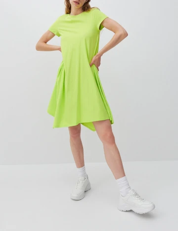 Rochie scurta Reserved, verde neon