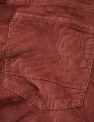 Pantaloni din bumbac raiati, portocaliu-maroniu