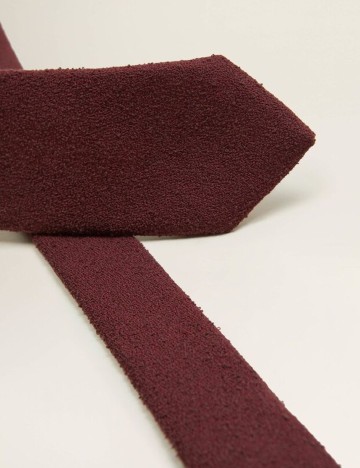 Cravata din bumbac cu textura, grena
