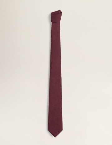 Cravata din bumbac cu textura, grena