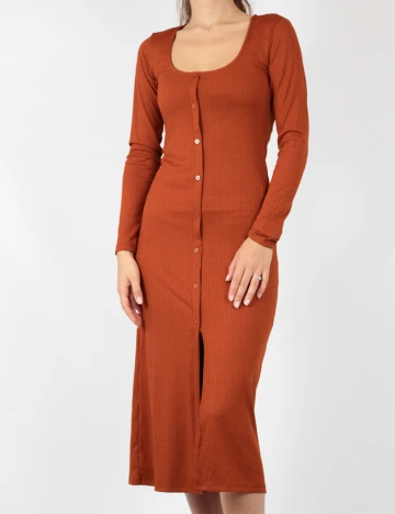 Rochie Stradivarius, caramiziu Portocaliu