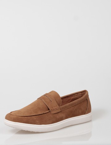 Mocasini Checker by Bristol, maro deschis