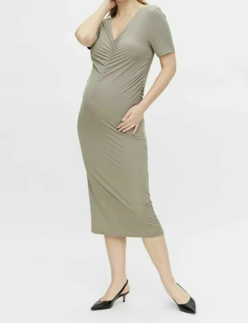 Rochie medie Mamalicious, kaki Verde