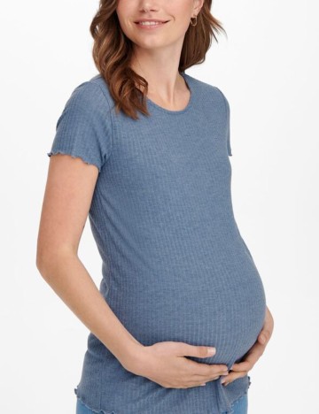Set tricouri Only Maternity, alb/albastru