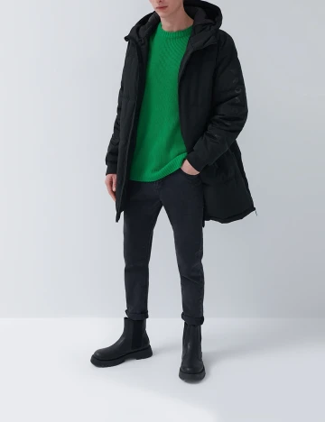 Geaca House Brand, negru