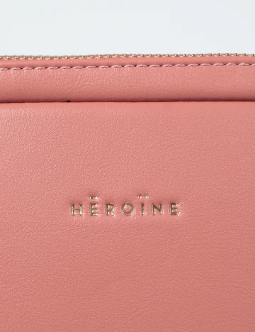 Geanta laptop Maison Heroine, roz pudra inchis Roz