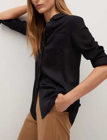 Camasa Mango, negru, XL