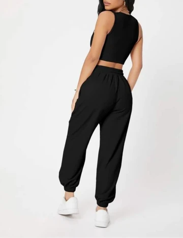 Set top si pantaloni SHEIN, negru